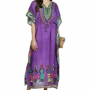New Purple Kaftan Maxi Dress One Size